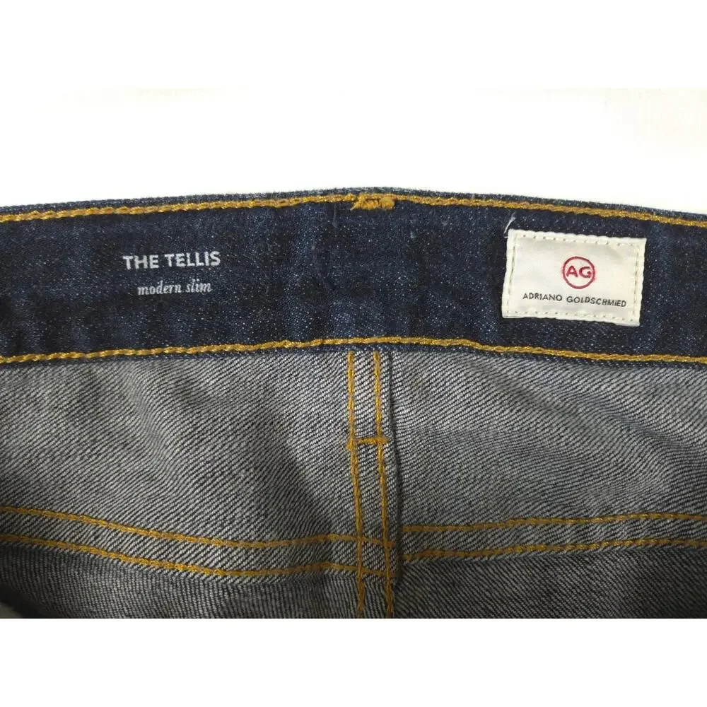 AG Adriano Goldschmied The Tellis Jeans Mens 34x34 Dark Wash Modern Slim Fit